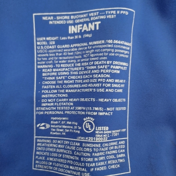 Speedo Infant personal flotation device life vest - size under 30 lbs - Picture 6 of 10